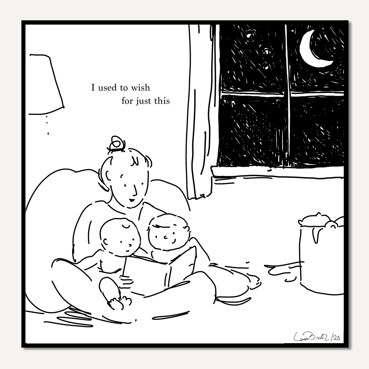 "Wish This Fois Deux" (BOY + BABY) - Signed art print